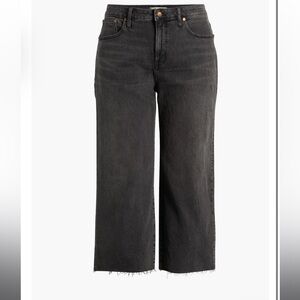 Madewell The Perfect Raw Hem Crop Wide Leg Jeans 18W